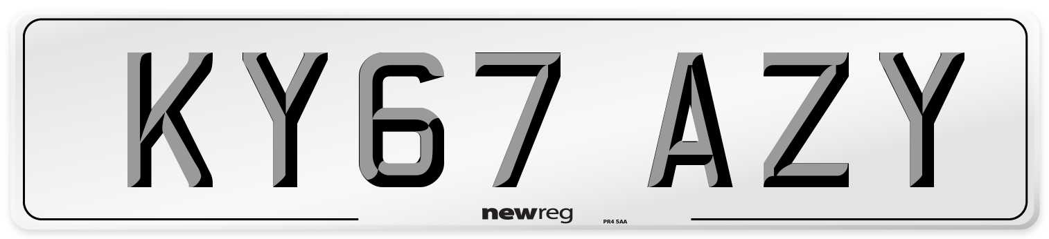 KY67 AZY Number Plate from New Reg